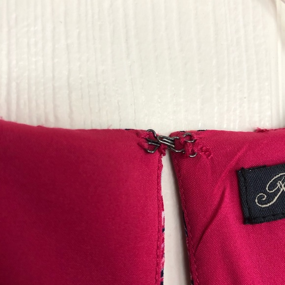 Women’s pink/navy patterned sundress Size 4 - Picture 4 of 7